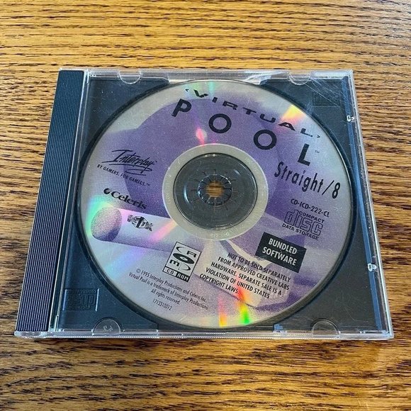 Virtual Pool Straight 8 (PC, 1995) Game PC CD-ROM - Picture 1 of 9